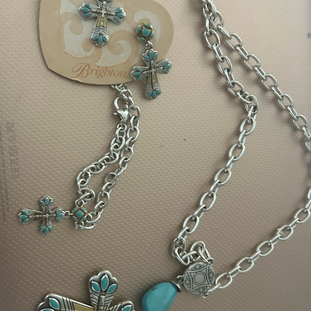 Brighton Pueblo Cross set, with necklace , earrings and bracelet